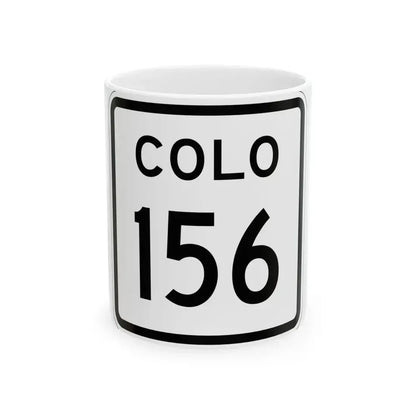 Colorado 156 1952 (Colorado) (Road Sign) White Coffee Mug 11oz - Go Mug Yourself