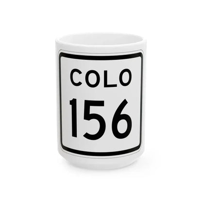 Colorado 156 1952 (Colorado) (Road Sign) White Coffee Mug 15oz - Go Mug Yourself
