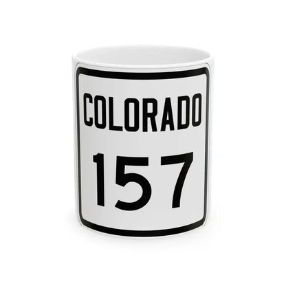 Colorado 157 1946 (Colorado) (Road Sign) White Coffee Mug 11oz - Go Mug Yourself