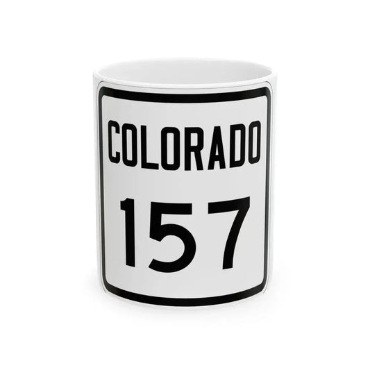 Colorado 157 1946 (Colorado) (Road Sign) White Coffee Mug 11oz - Go Mug Yourself