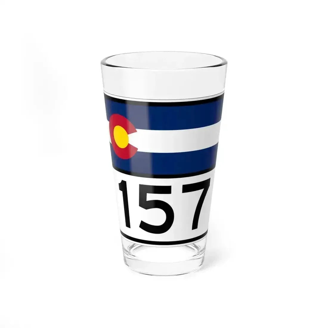 Colorado 157 wide (Colorado) (Road Sign) Pint Glass 16oz 16oz - Go Mug Yourself