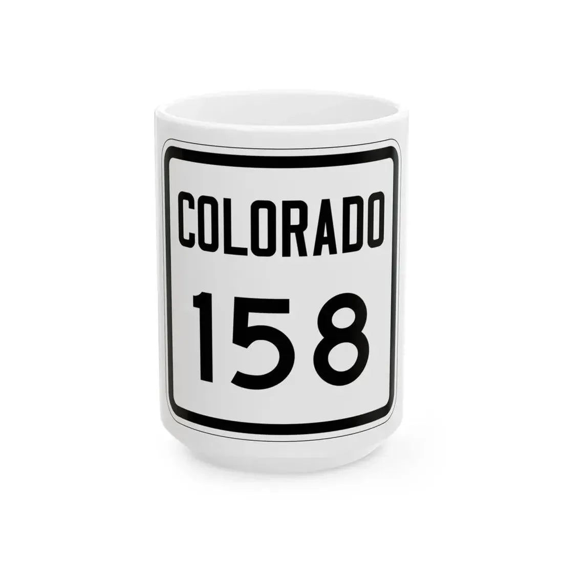 Colorado 158 1946 (Colorado) (Road Sign) White Coffee Mug 15oz - Go Mug Yourself