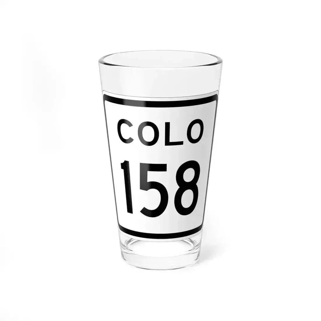 Colorado 158 1952 (Colorado) (Road Sign) Pint Glass 16oz 16oz - Go Mug Yourself