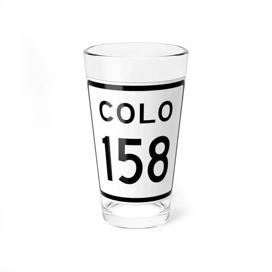 Colorado 158 1952 (Colorado) (Road Sign) Pint Glass 16oz 16oz - Go Mug Yourself