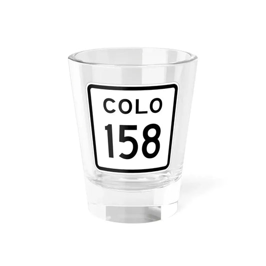 Colorado 158 1952 (Colorado) (Road Sign) Shot Glass 1.5oz 1.5oz - Go Mug Yourself