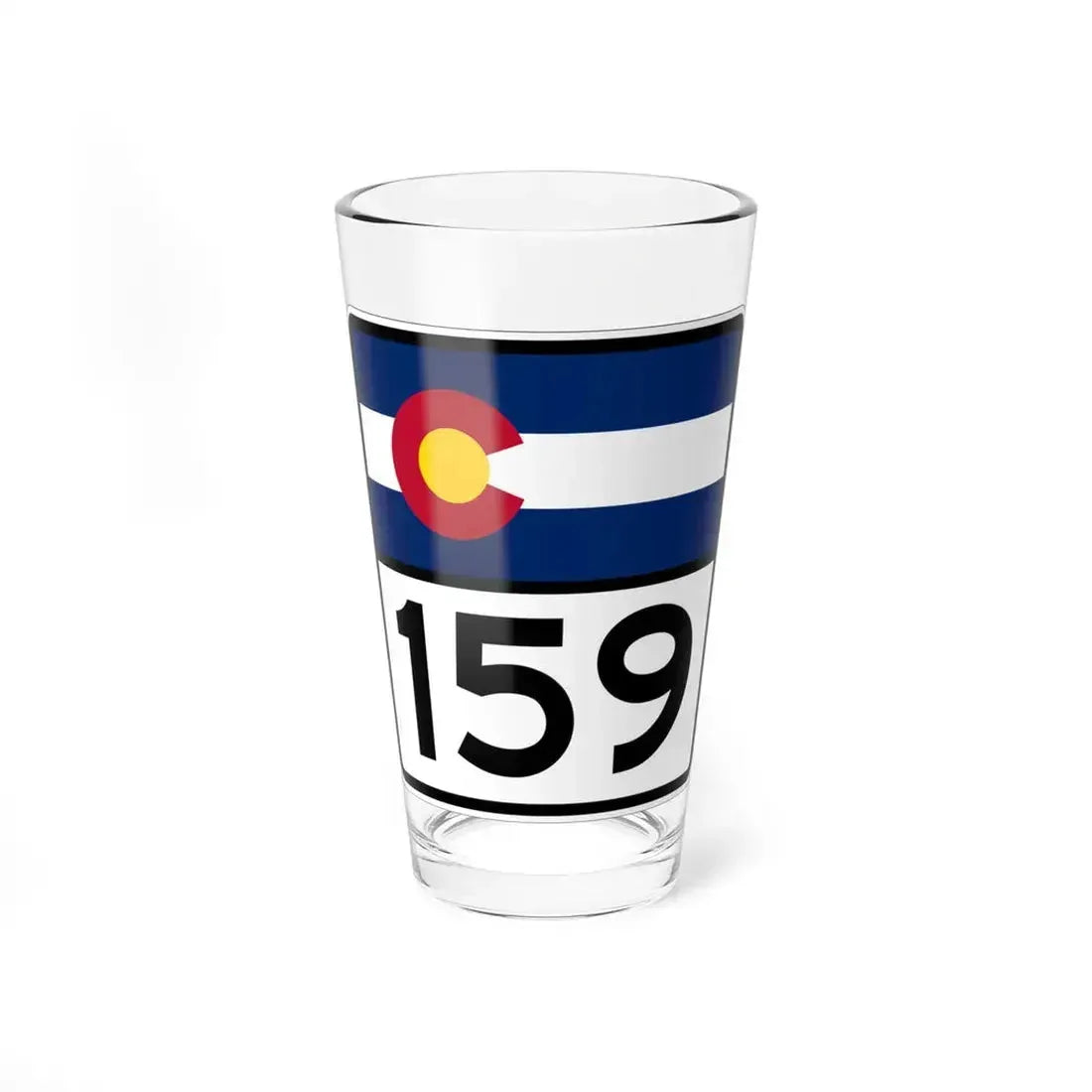 Colorado 159 (Colorado) (Road Sign) Pint Glass 16oz 16oz - Go Mug Yourself