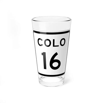 Colorado 16 1952 (Colorado) (Road Sign) Pint Glass 16oz 16oz - Go Mug Yourself