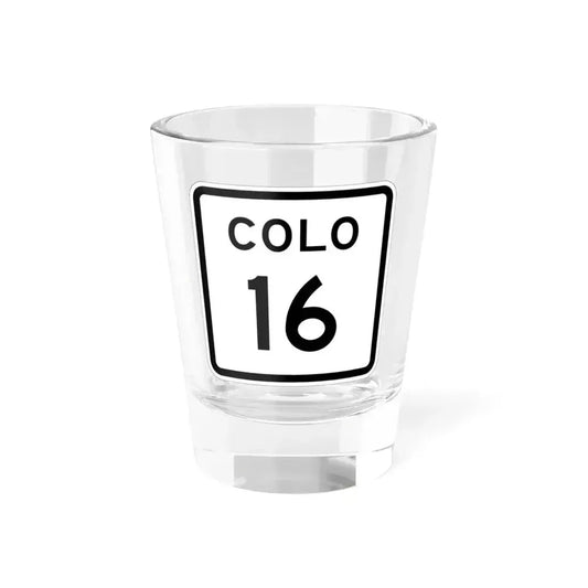 Colorado 16 1952 (Colorado) (Road Sign) Shot Glass 1.5oz 1.5oz - Go Mug Yourself