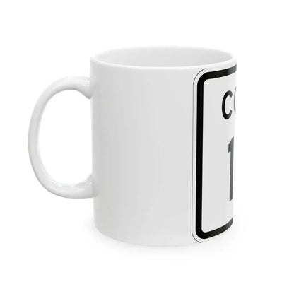 Colorado 16 1952 (Colorado) (Road Sign) White Coffee Mug - Go Mug Yourself
