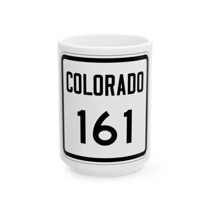 Colorado 161 1946 (Colorado) (Road Sign) White Coffee Mug 15oz - Go Mug Yourself
