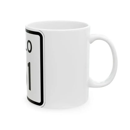 Colorado 161 1952 (Colorado) (Road Sign) White Coffee Mug - Go Mug Yourself