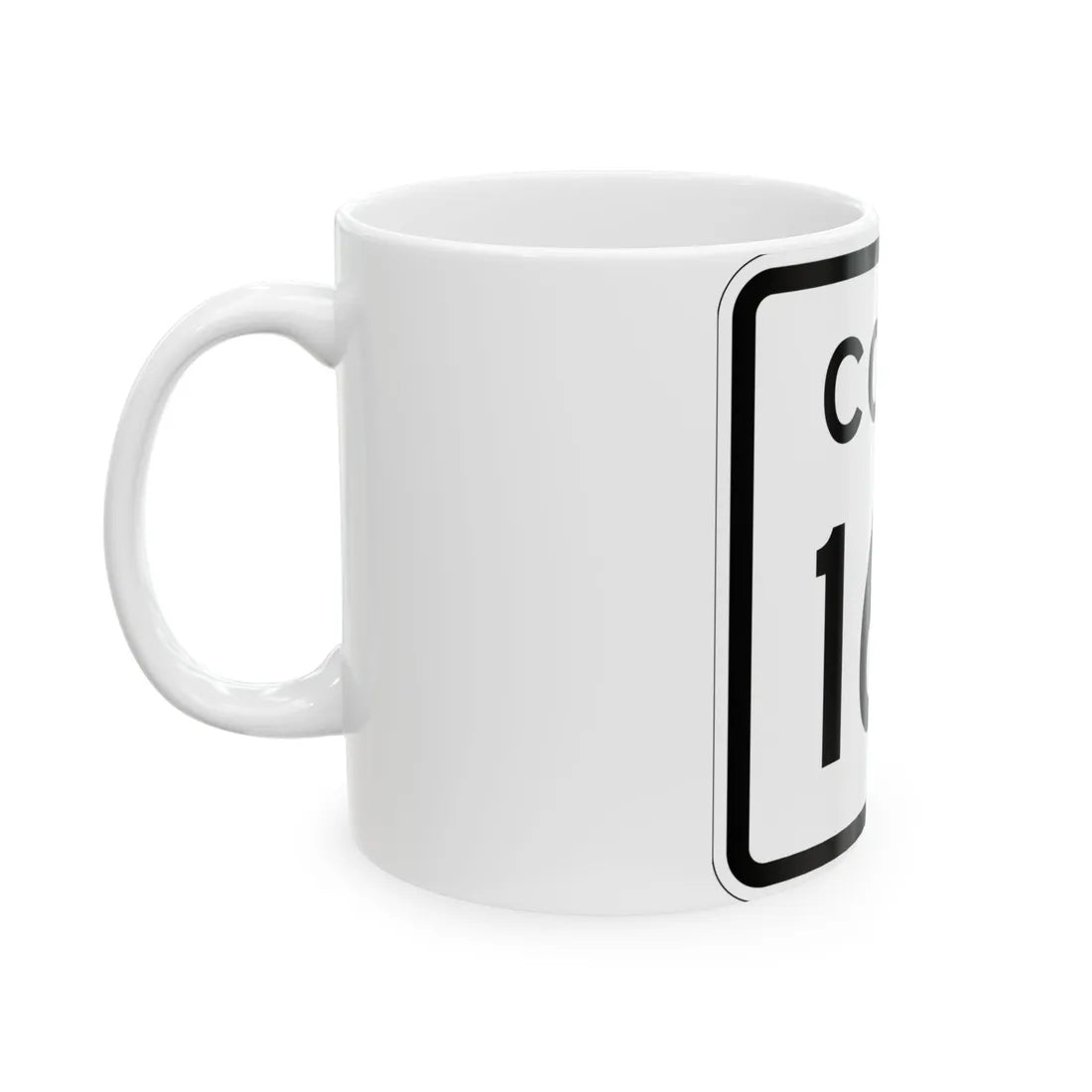 Colorado 163 1952 (Colorado) (Road Sign) White Coffee Mug - Go Mug Yourself