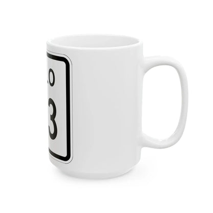 Colorado 163 1952 (Colorado) (Road Sign) White Coffee Mug - Go Mug Yourself