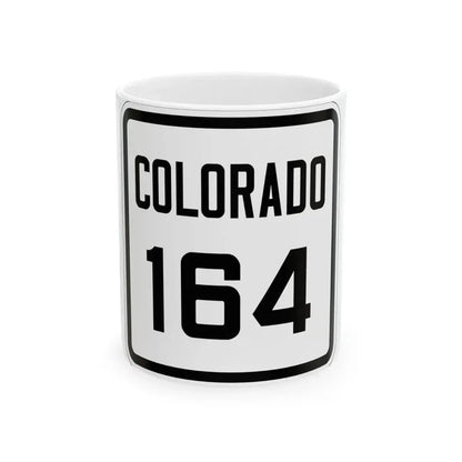 Colorado 164 1926 (Colorado) (Road Sign) White Coffee Mug 11oz - Go Mug Yourself