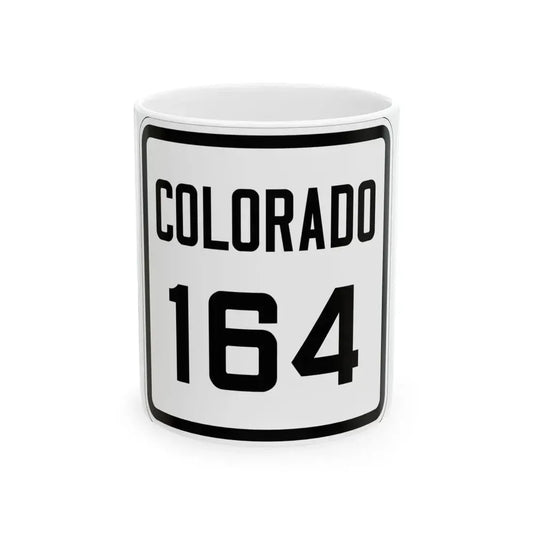 Colorado 164 1926 (Colorado) (Road Sign) White Coffee Mug 11oz - Go Mug Yourself