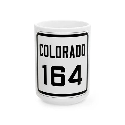 Colorado 164 1926 (Colorado) (Road Sign) White Coffee Mug 15oz - Go Mug Yourself