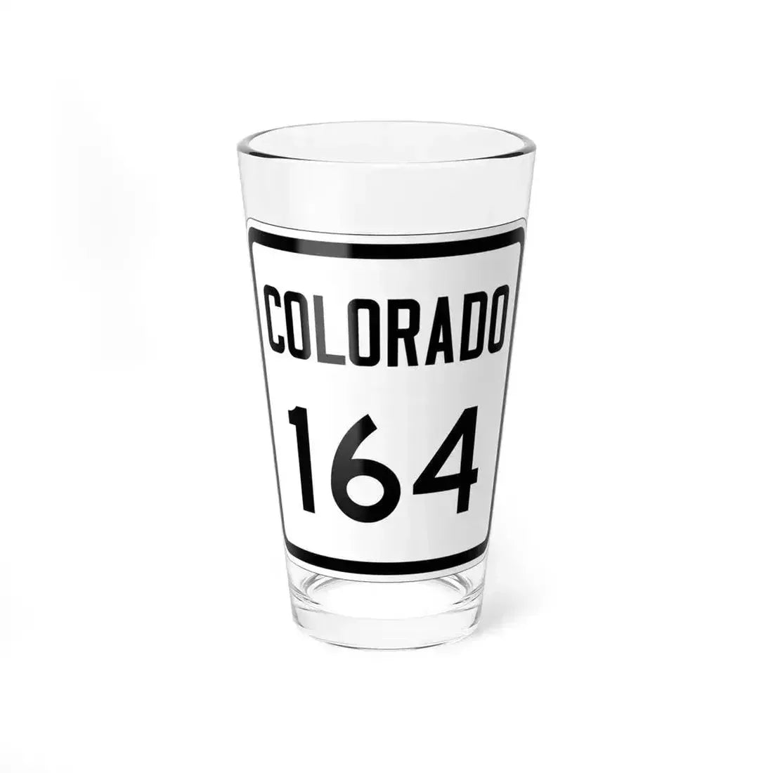 Colorado 164 1946 (Colorado) (Road Sign) Pint Glass 16oz 16oz - Go Mug Yourself