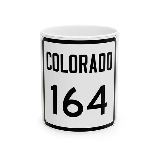 Colorado 164 1946 (Colorado) (Road Sign) White Coffee Mug 11oz - Go Mug Yourself
