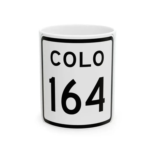 Colorado 164 1952 (Colorado) (Road Sign) White Coffee Mug 11oz - Go Mug Yourself