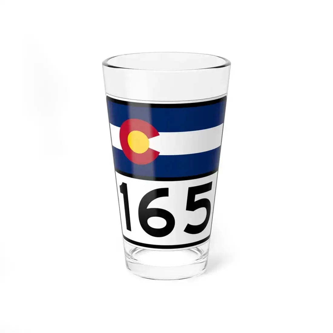 Colorado 165 (Colorado) (Road Sign) Pint Glass 16oz 16oz - Go Mug Yourself