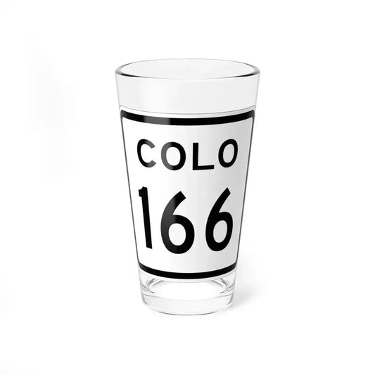 Colorado 166 1952 (Colorado) (Road Sign) Pint Glss 16oz 16oz - Go Mug Yourself