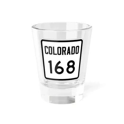 Colorado 168 1946 (Colorado) (Road Sign) Shot Glass 1.5oz 1.5oz - Go Mug Yourself