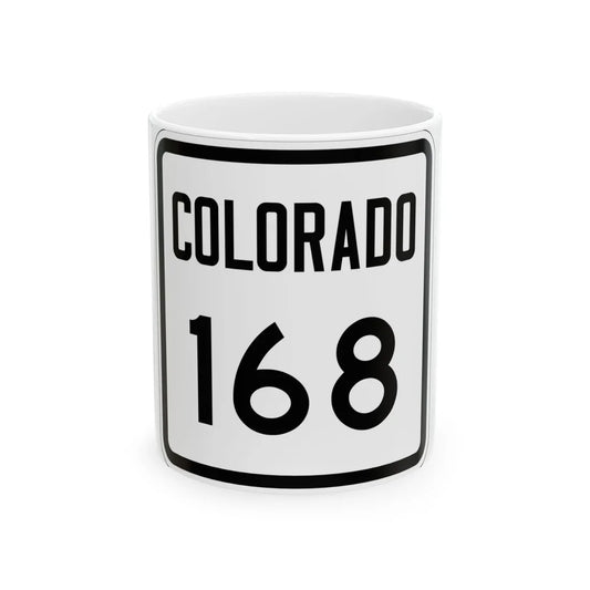 Colorado 168 1946 (Colorado) (Road Sign) White Coffee Mug 11oz - Go Mug Yourself