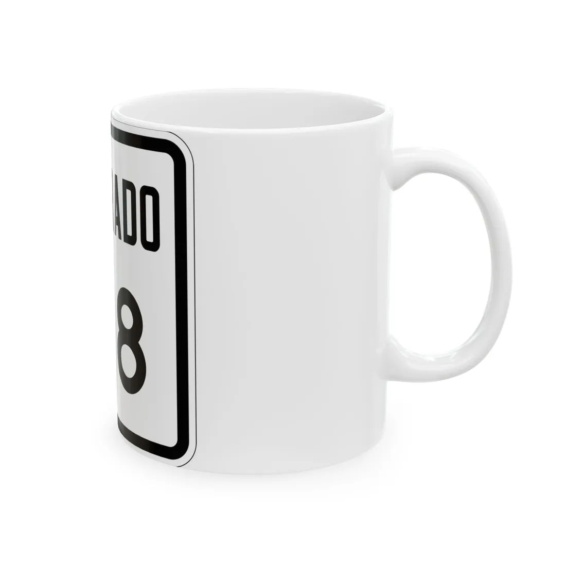 Colorado 168 1946 (Colorado) (Road Sign) White Coffee Mug - Go Mug Yourself