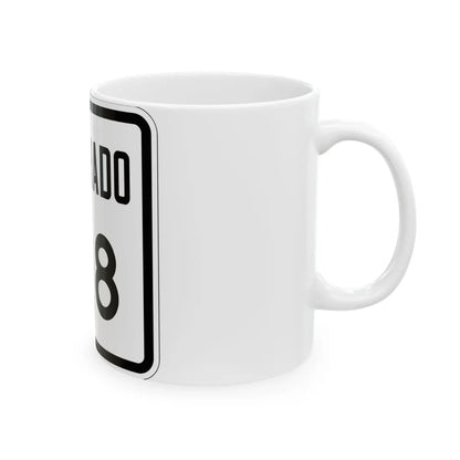 Colorado 168 1946 (Colorado) (Road Sign) White Coffee Mug - Go Mug Yourself