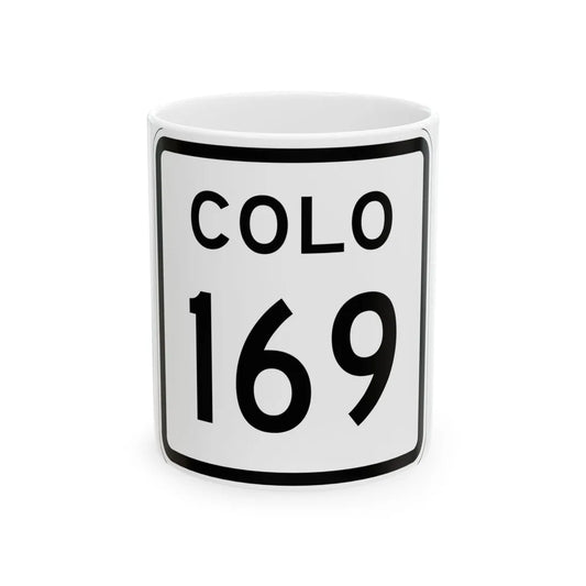 Colorado 169 1952 (Colorado) (Road Sign) White Coffee Mug 11oz - Go Mug Yourself