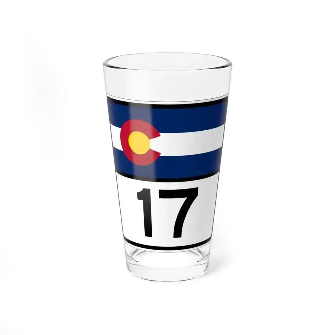 Colorado 17 (Colorado) (Road Sign) Pint Glass 16oz 16oz - Go Mug Yourself