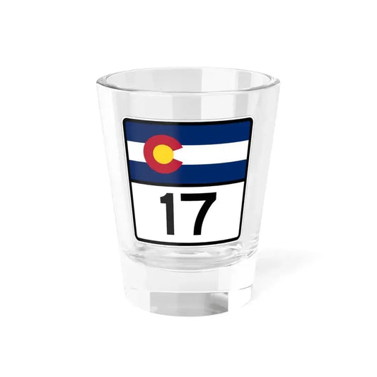 Colorado 17 (Colorado) (Road Sign) Shot Glass 1.5oz 1.5oz - Go Mug Yourself