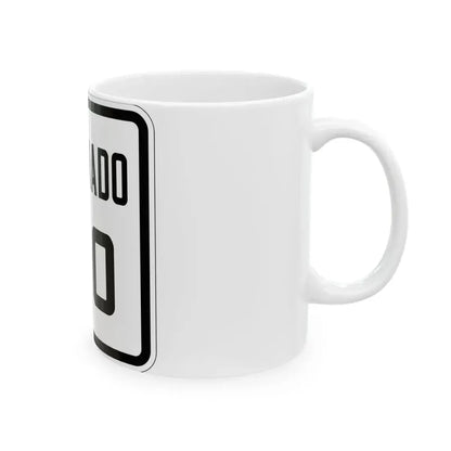 Colorado 170 1926 (Colorado) (Road Sign) White Coffee Mug - Go Mug Yourself