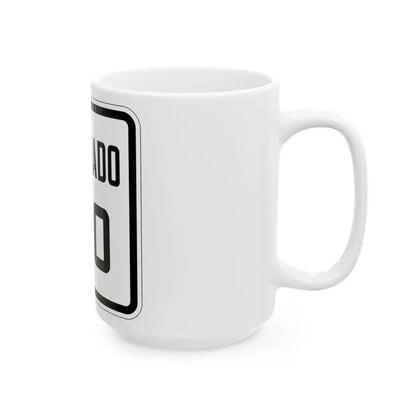 Colorado 170 1926 (Colorado) (Road Sign) White Coffee Mug - Go Mug Yourself