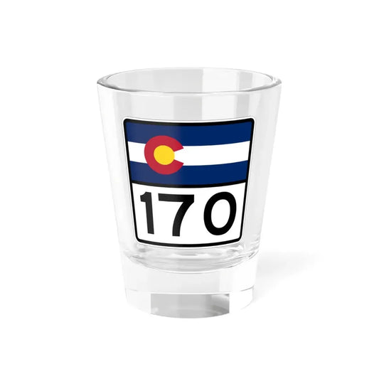 Colorado 170 (Colorado) (Road Sign) Shot Glass 1.5oz 1.5oz - Go Mug Yourself