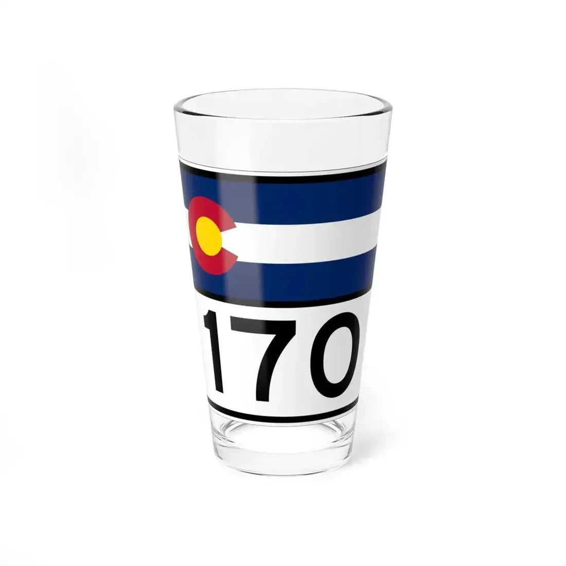Colorado 170 wide (Colorado) (Road Sign) Pint Glass 16oz 16oz - Go Mug Yourself