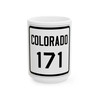 Colorado 171 1926 (Colorado) (Road Sign) White Coffee Mug 15oz - Go Mug Yourself