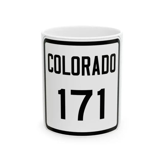 Colorado 171 1946 (Colorado) (Road Sign) White Coffee Mug 11oz - Go Mug Yourself