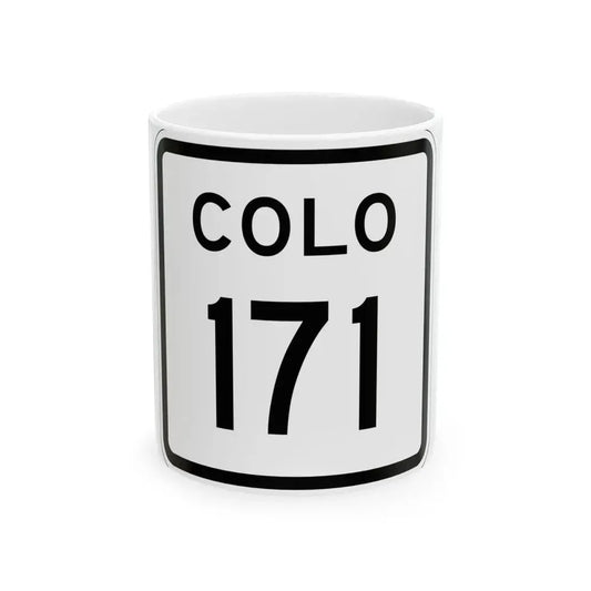 Colorado 171 1952 (Colorado) (Road Sign) White Coffee Mug 11oz - Go Mug Yourself