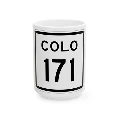 Colorado 171 1952 (Colorado) (Road Sign) White Coffee Mug 15oz - Go Mug Yourself
