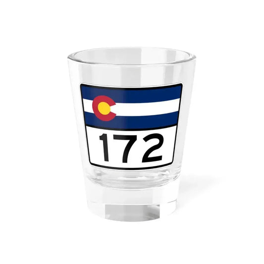 Colorado 172 wide (Colorado) (Road Sign) Shot Glass 1.5oz 1.5oz - Go Mug Yourself