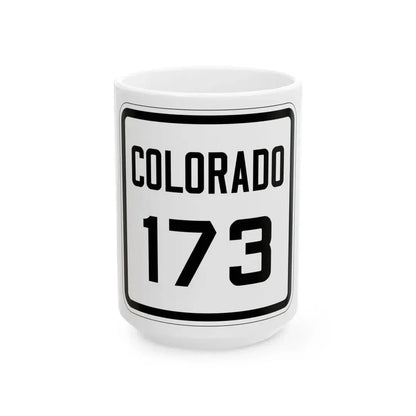 Colorado 173 1926 (Colorado) (Road Sign) White Coffee Mug 15oz - Go Mug Yourself