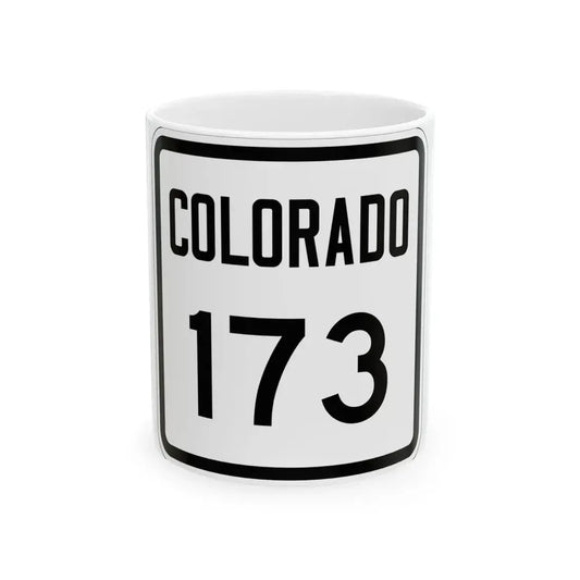 Colorado 173 1946 (Colorado) (Road Sign) White Coffee Mug 11oz - Go Mug Yourself