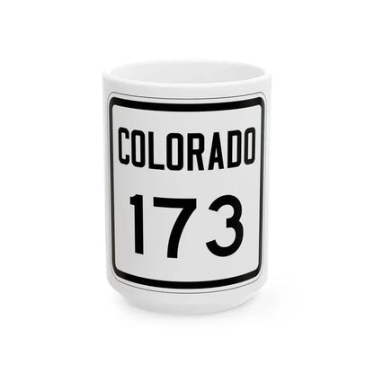 Colorado 173 1946 (Colorado) (Road Sign) White Coffee Mug 15oz - Go Mug Yourself