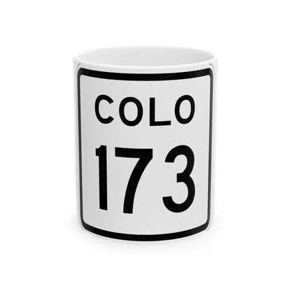 Colorado 173 1952 (Colorado) (Road Sign) White Coffee Mug 11oz - Go Mug Yourself