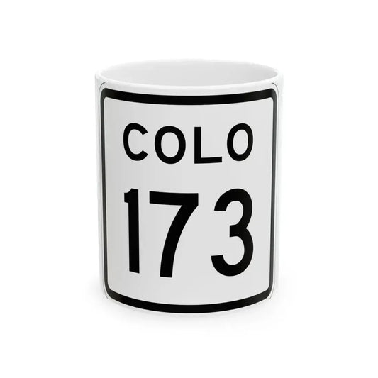 Colorado 173 1952 (Colorado) (Road Sign) White Coffee Mug 11oz - Go Mug Yourself