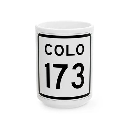 Colorado 173 1952 (Colorado) (Road Sign) White Coffee Mug 15oz - Go Mug Yourself
