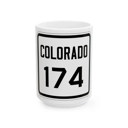 Colorado 174 1926 (Colorado) (Road Sign) White Coffee Mug 15oz - Go Mug Yourself