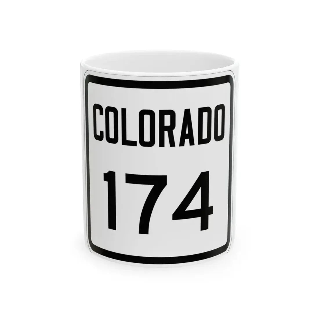 Colorado 174 1946 (Colorado) (Road Sign) White Coffee Mug 11oz - Go Mug Yourself