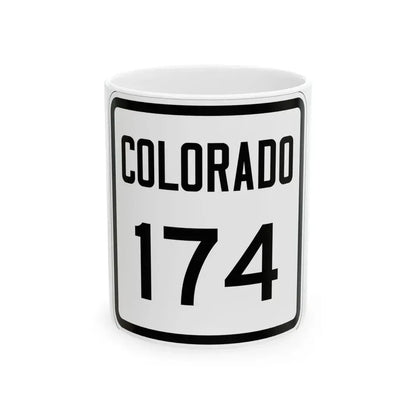 Colorado 174 1946 (Colorado) (Road Sign) White Coffee Mug 11oz - Go Mug Yourself